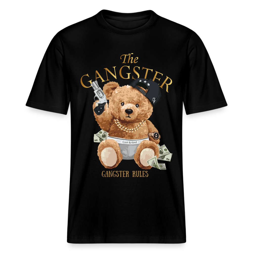Unisex Bio-T-Shirt  Gangster Bear - Schwarz